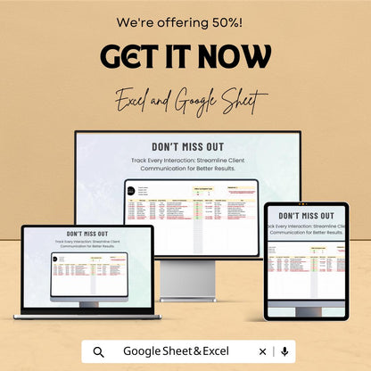 Legal Client Communication Log Template, Attorney Case Tracker, Law Office Spreadsheet, Excel & Google Sheets, Client Interaction Log
