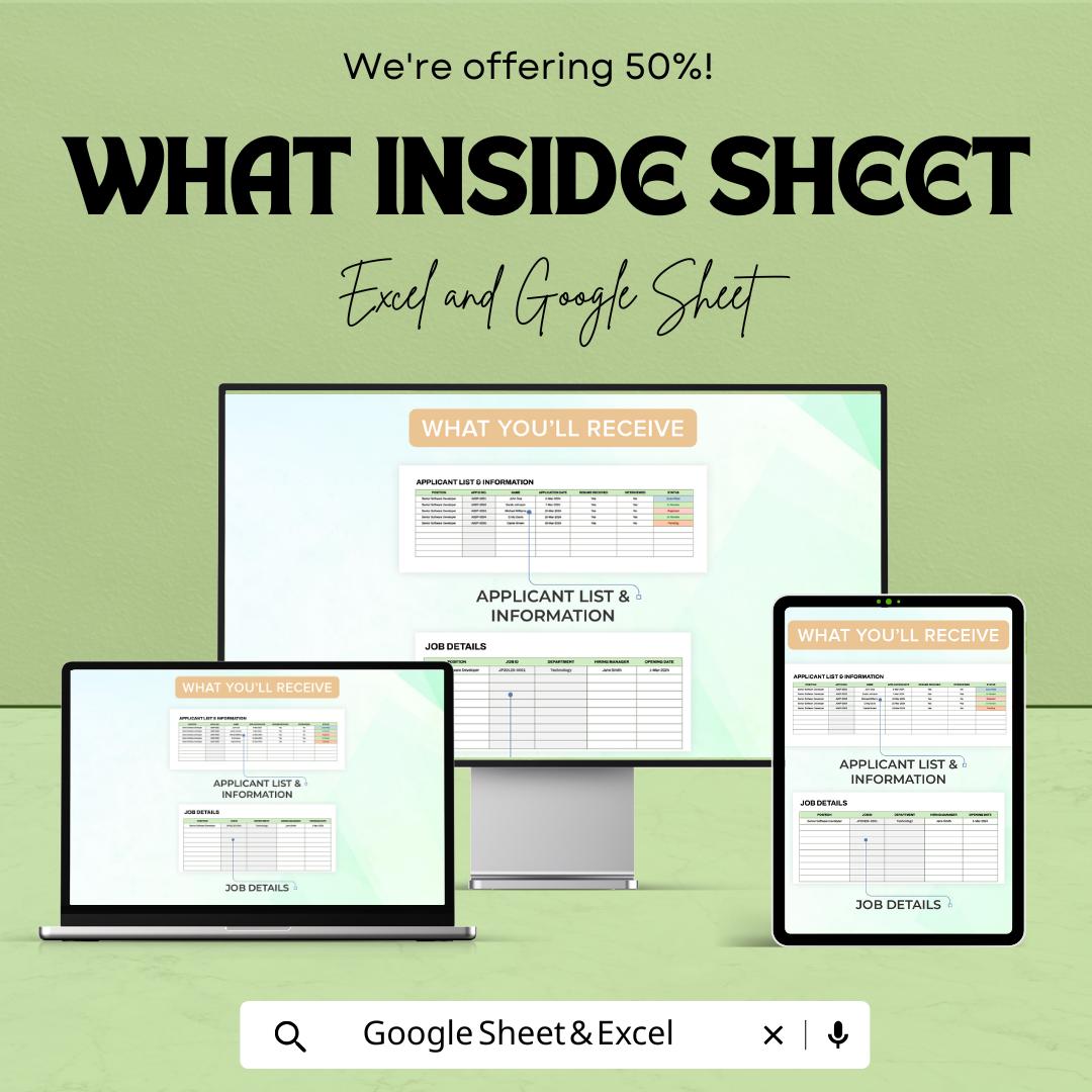 Startup HR Recruitment Tracker Template | Excel & Google Sheets Hiring Dashboard | Applicant Management Spreadsheet | HR Recruitment Tracker