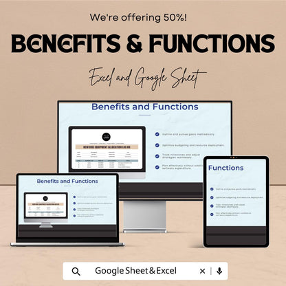 New Hire Equipment Allocation Log HR Template | Employee Equipment Tracker | Onboarding Asset Log | Excel & Google Sheets