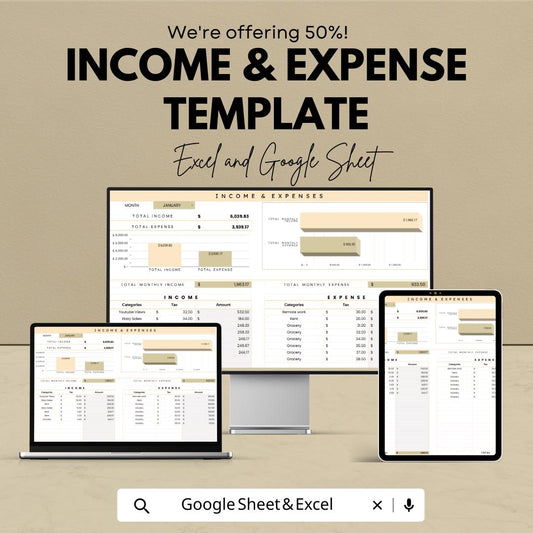 Income and Expense Tracker Sheet | Budget Planner Template | Business Income Expense Log |  Budget Tracker | Financial Tracker Template