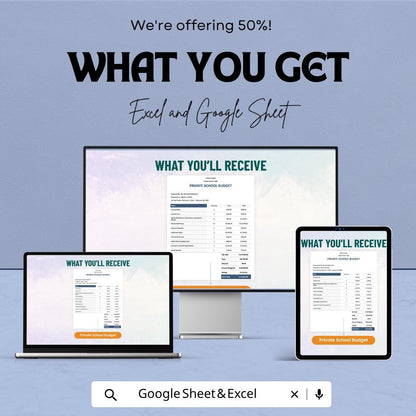 Private School Budget Template | School Finance Spreadsheet | Educational Budget Planner | Tuition Revenue Tracker |