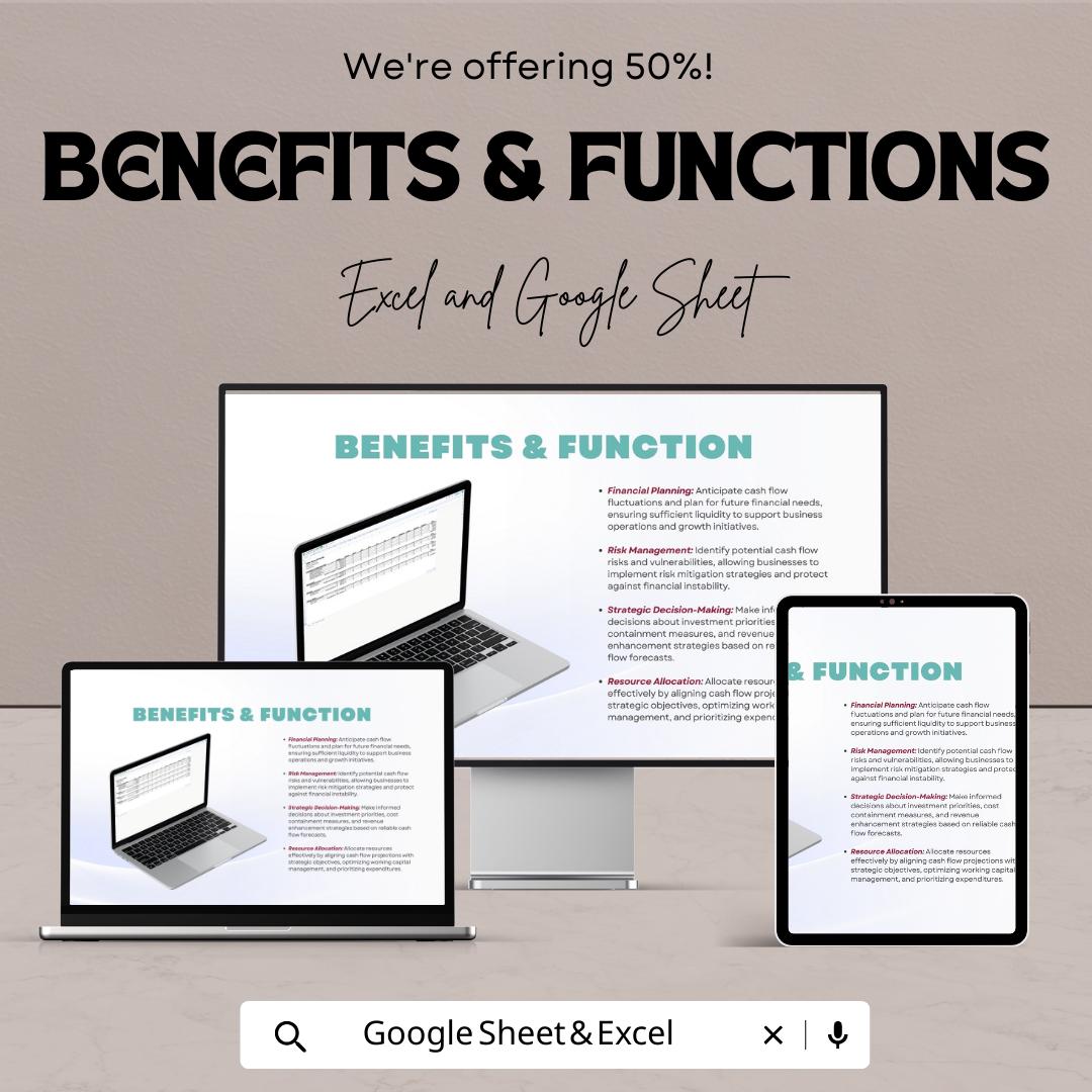 Cash Flow Planning Template, Cashflow Budget Planner Spreadsheet, Business Financial Planning Template, Small Business Cash Flow Tracker