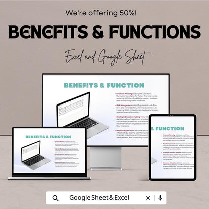 Cash Flow Planning Template, Cashflow Budget Planner Spreadsheet, Business Financial Planning Template, Small Business Cash Flow Tracker