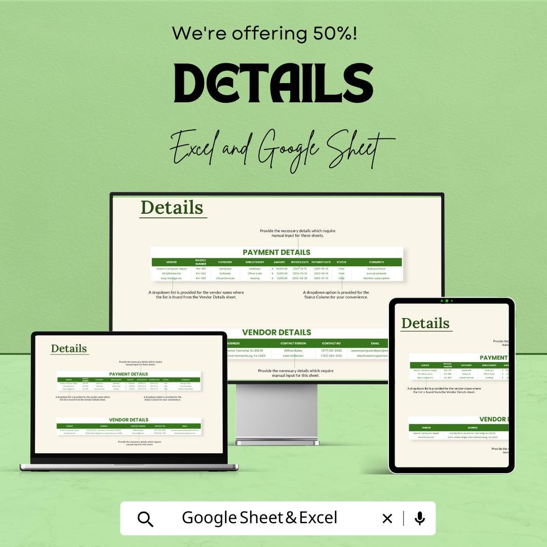 IT Spend Analysis Sheet Template | Excel and Google Sheets | IT Budget & Expense Tracking Dashboard