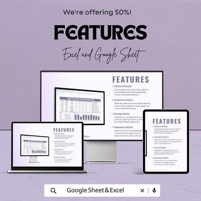 Sales Collateral Feedback Scorecard Template | Marketing Collateral Review Sheet | Sales Material Assessment | Feedback and Scoring Template