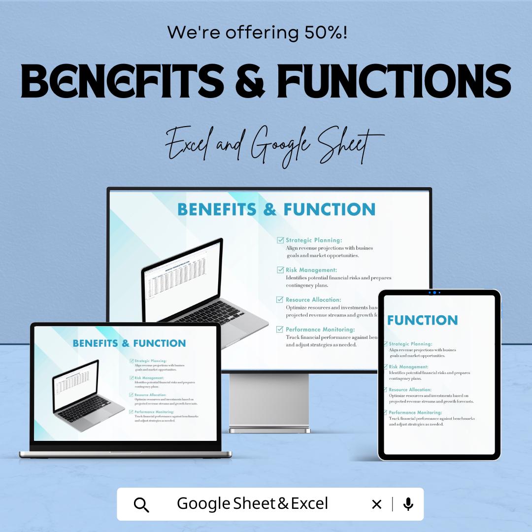 IT Financial Revenue Projection Template | IT Business Forecast Model | Monthly Profit & Sales Projection Dashboard