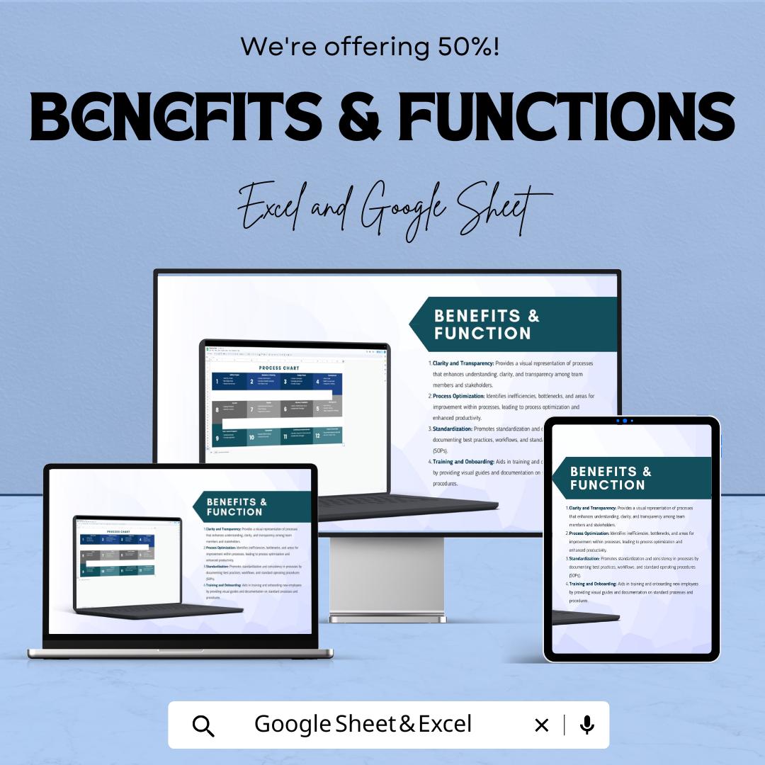Process Chart Sheet Template | Editable Google Sheets & Excel | Workflow Mapping | Business Process Planner | Instant Download