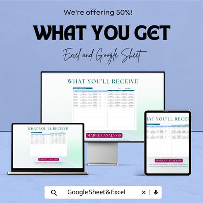 Market Analysis Sheet - Excel & Google Sheet Template for Business Insights and Strategy Planning