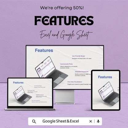 Business Tracker Template - Excel and Google Sheets - Track Sales, Expenses, Profits & Performance - 50% Off