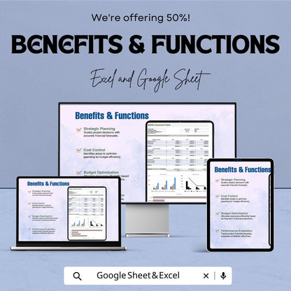 Project Financial Projections Template | Project Forecasting Spreadsheet | Revenue and Expense Forecast Template | Financial Planning Model