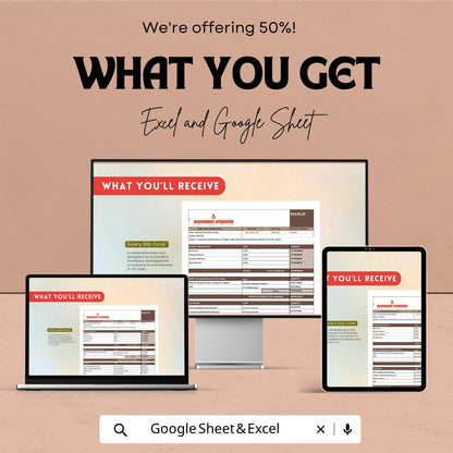 Salary Slip Excel Template | Payslip Spreadsheet | Payroll Salary Calculator | Employee Payslip Generator | Excel & Google Sheets
