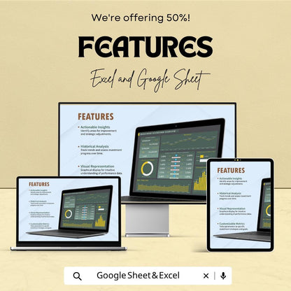 Investment Scorecard Template | ROI Tracker | Investment Analysis Dashboard | Portfolio Performance Tracker | Financial Planning Tool