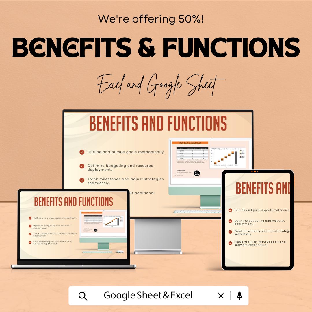 Multi-Stack Waterfall Chart Sheet for Excel & Google Sheets - 50% Off - Visualize Project Progress