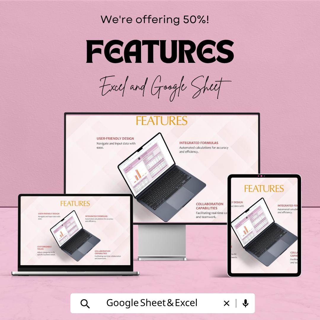 Company Monthly Budget Template | Business Budget Spreadsheet | Financial Tracker Template | Small Business Finance Planner