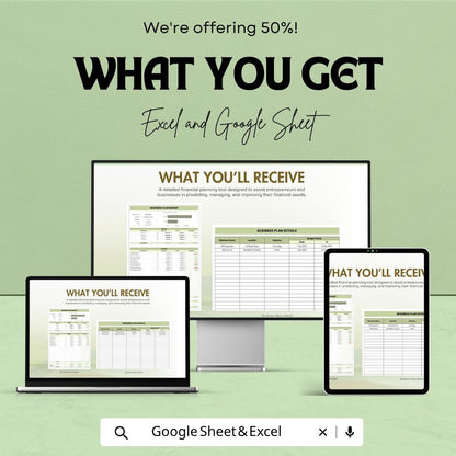 Business Plan Budget Template | Business Budget Spreadsheet | Financial Planning Tool | Revenue and Expense Tracker | Startup Budget Planner