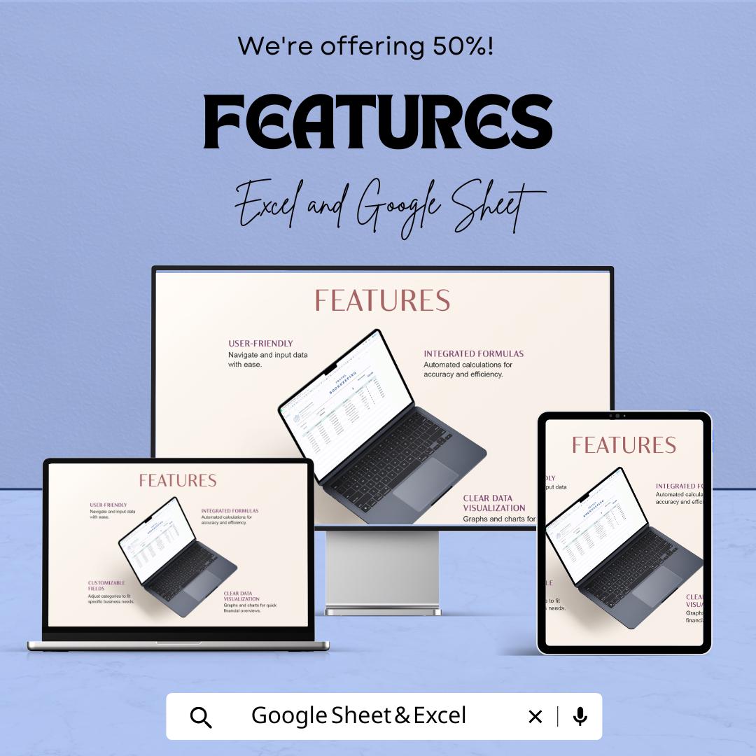 Travel Bookkeeping Sheet | Excel and Google Sheet | 50% OFF | Expense & Income Tracking Template