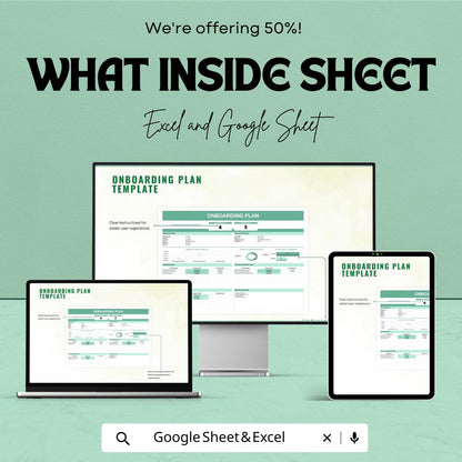 Employee Onboarding Plan Template , HR Onboarding Checklist, New Hire Training Plan, Employee Training Tracker, HR Management Spreadsheet