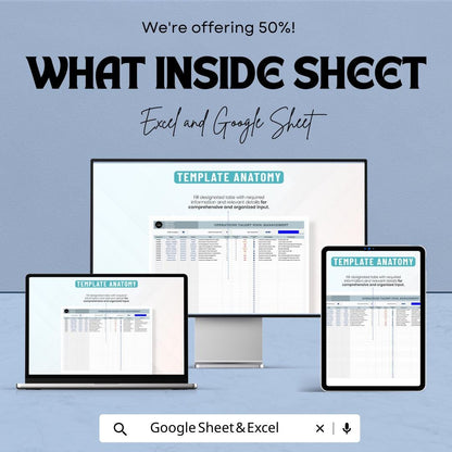 Operations Talent Pool Management Template | Excel and Google Sheets | Recruitment Tracking & Workforce Planning Tool