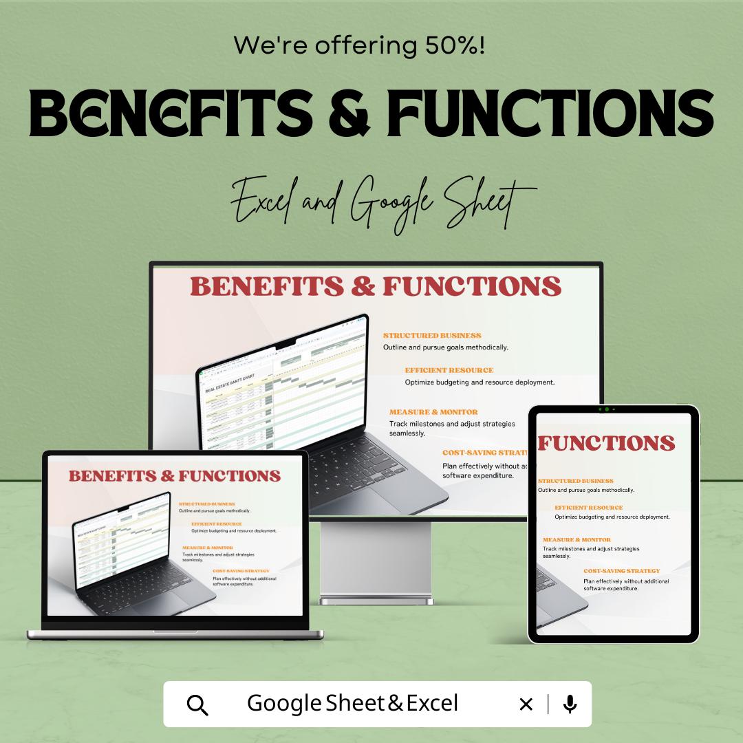 Commercial Real Estate Gantt Chart Template, Property Project Timeline, Real Estate Project Planner, Development Schedule
