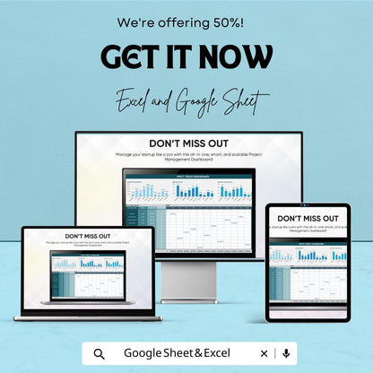 Pivot Table Dashboard Template for Excel and Google Sheets | Real-Time Data Analysis | Financial & Project Tracking