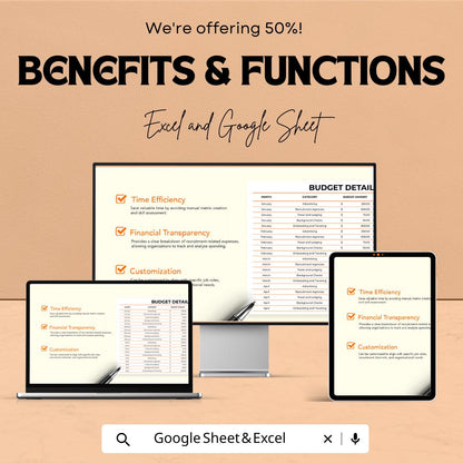 Transport and Logistics Recruitment Budget Spreadsheet Template | Hiring Cost Tracker | Excel & Google Sheets Budget Planner