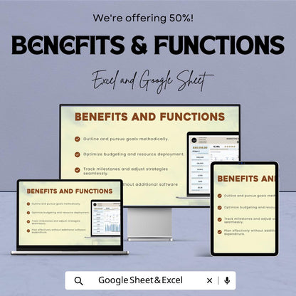 Marketing Multichannel Performance Dashboard Template Excel Google Sheets, Marketing Analytics Dashboard, KPI Tracker Spreadsheet