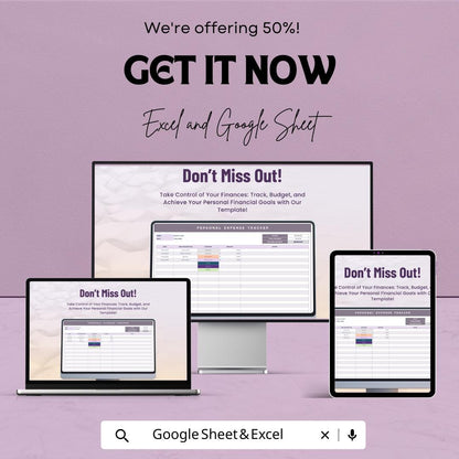 Personal Expense Tracker Sheet - Excel & Google Sheets Template for Budgeting and Financial Planning