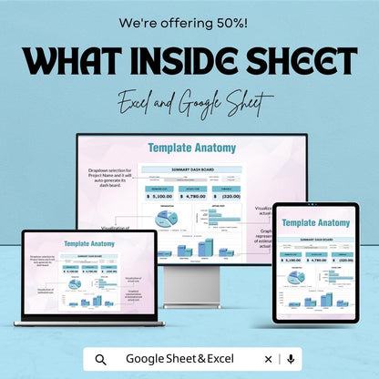 Project Cost Planner Sheet - Excel & Google Sheets | Budget Planning Template for Project Management