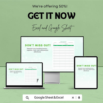 Printable Class List Sheet | Editable Excel & Google Sheets Template | Customizable Student List for Teachers | Instant Download