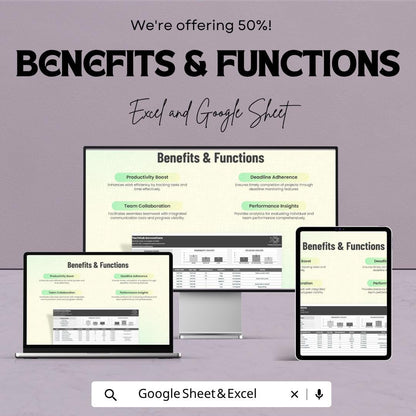 Work From Home Tracker Template | Productivity & Time Tracking Spreadsheet | Task Manager Template