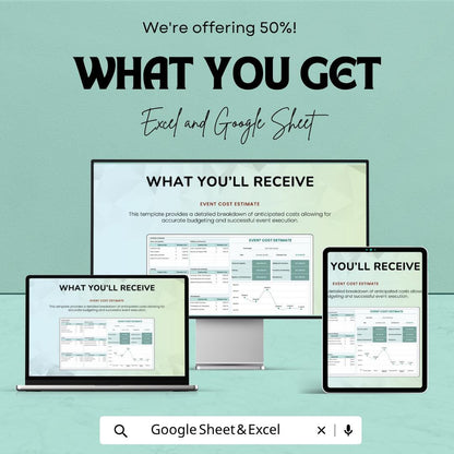 Event Budget Template | Event Cost Estimator | Wedding Planner Budget | Party Budget Tracker | Event Planning Spreadsheet