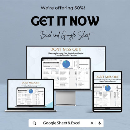 Short Term Rental Analysis Calculator | Airbnb Investment Calculator | Rental ROI Spreadsheet | Property Cash Flow Tool