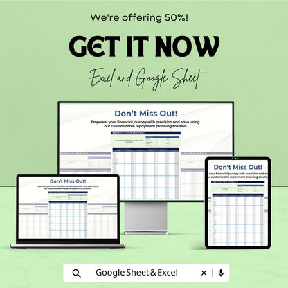 Home Amortization Schedule Template | Loan Payment Tracker | Mortgage Calculator Sheet | Excel & Google Sheets