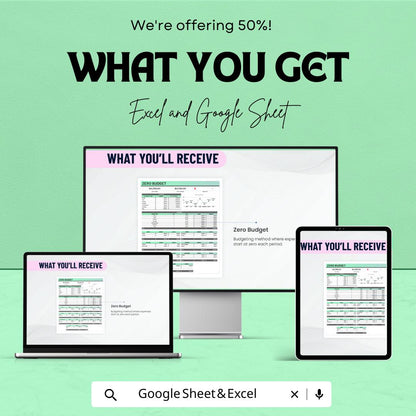 Zero-Based Budget Template | Google Sheets | Personal Finance Budgeting | Expense Tracker | Financial Planner | Customizable Budgeting