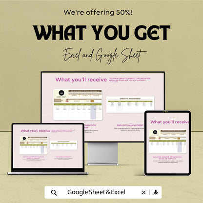 Employee Benefits Optimization Template Excel, HR Compensation Model, Benefits Cost Calculator, Payroll Analysis Spreadsheet