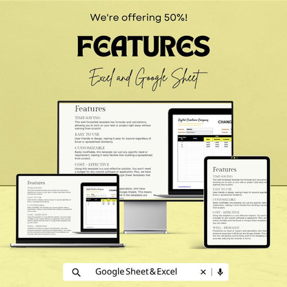 Change Order Log Template | Construction Change Order Tracker | Contractor Project Log | Excel & Google Sheets Template | Project Management