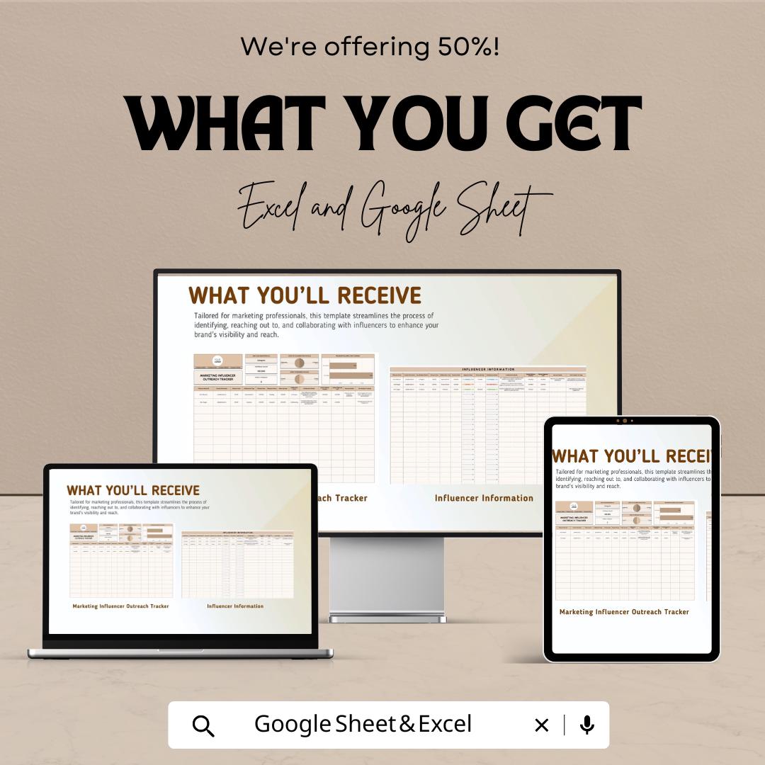 Marketing Influencer Outreach Tracker Template | Influencer Management Tool | Campaign Tracker | Influencer Collaboration Log