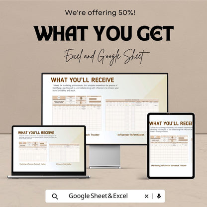 Marketing Influencer Outreach Tracker Template | Influencer Management Tool | Campaign Tracker | Influencer Collaboration Log
