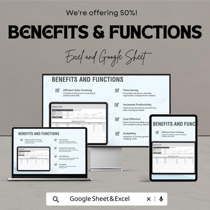 Sales Product-Wise Tracker Template | Excel & Google Sheet Sales Tracker | Product Sales Log | Inventory and Profit Tracker | Business Sales