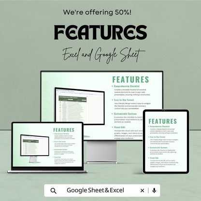 Sales Presentation Content Checklist Template | Sales Pitch Planner | Presentation Planning Tool | Sales Meeting Checklist