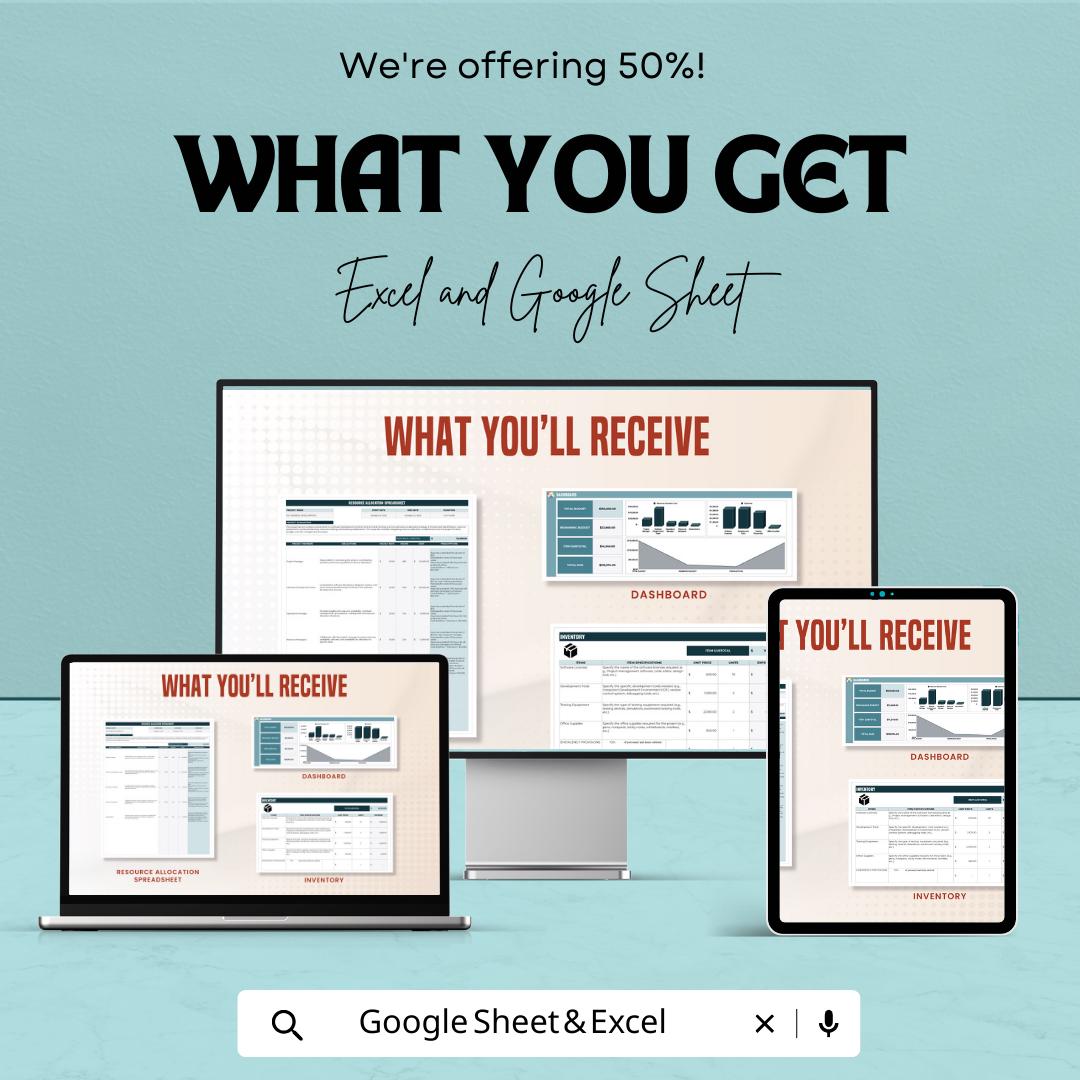 Resource Allocation Sheet | Resource Planning Template | Project Resource Tracker | Workload Management Planner | Team Resource Manager