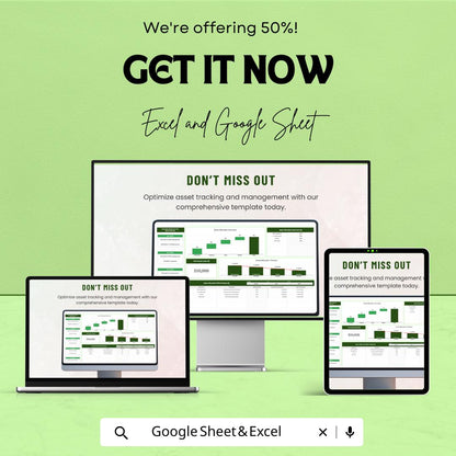 Administration Asset Management Sheet – Google Sheet – Asset Allocation, Budgeting, and Financial Summary Tool – Downloadable Template