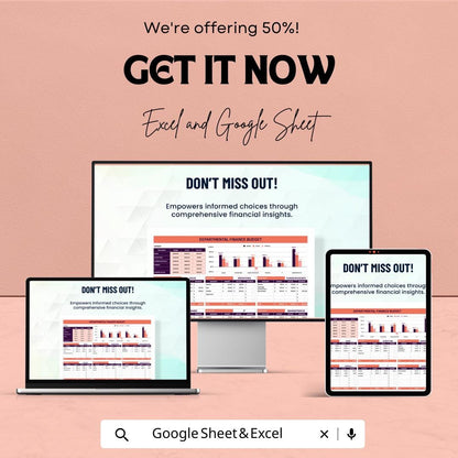 Departmental Finance Budget Allocation Sheet | Excel and Google Sheet Template for Financial Planning | Budget Management & Analysis