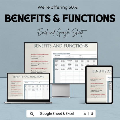 Semi Monthly Timesheet Template | Employee Timesheet Spreadsheet | Payroll Time Tracker Template
