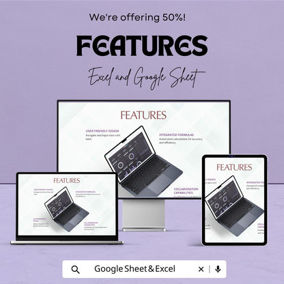 Sample KPI Sheet - Excel & Google Sheet | Performance Metrics Dashboard | Business Goal Tracker | Excel KPI Template