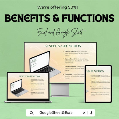 Yearly Budget Plan Template | Annual Budget Spreadsheet | Personal Finance Tracker | Excel & Google Sheets | Yearly Expense Planner