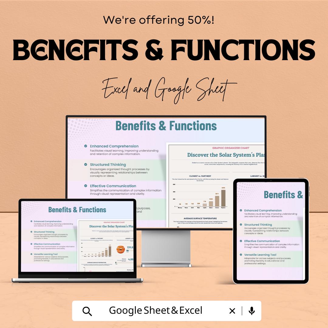 Graphic Organizer Chart Sheet for Visual Learning | Google Sheet Template | Educational Data Organization | Flexible & Interactive Chart