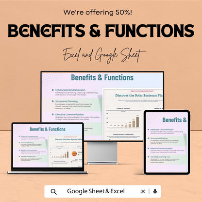 Graphic Organizer Chart Sheet for Visual Learning | Google Sheet Template | Educational Data Organization | Flexible & Interactive Chart