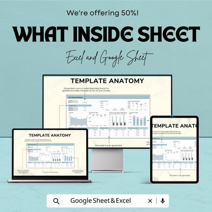 Sales Regional Breakdown Template | Excel & Google Sheet Dashboard | Regional Sales Report | Sales Analysis Template | KPI Tracker |