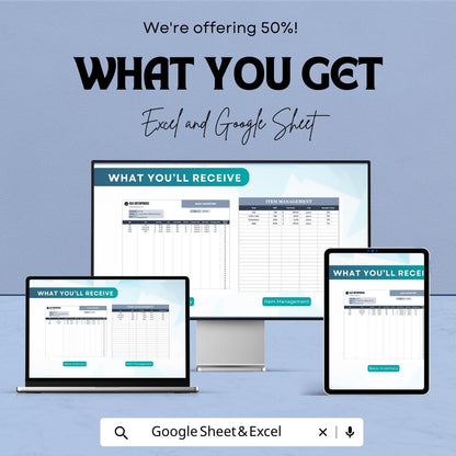 Basic Inventory Sheet Template | Excel & Google Sheets | Inventory Management Tool